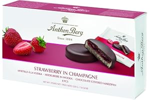 Anthon Berg Pâte d'amandes à la fraise et au champagne 220 g (lot de 2)