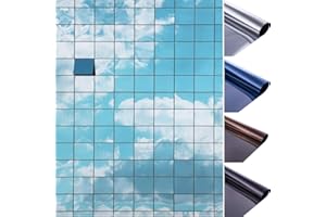 ‎SA ROCA SA ROCA® 15€/m² Spiegelfolie für Fenster im Wunschmaß – Bis 50m am Stück I Blickdichte Fensterfolie als Sichtschutz & Sonnenschutzfolie für innen I Verspiegelte Wärmeschutzfolie [Schwarz I 200 x 75cm]