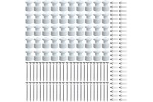 OASHISU 50 piezas aisladores para cables trenzados, aisladores de porcelana para instalación con cable trenzado textil, aislante de porcelana, Blanco brillante, Ø18 mm, aisladores de cerámica vintage