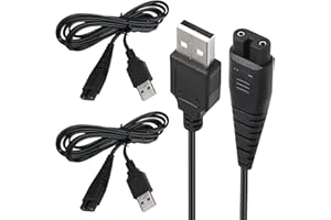 SOWBUD 1.5M Charger Cable for Shaver, 5V USB One Blade Electric Shaver Accessories, Beard Trimmer Chargers Compatible with Hatteker RFC-588 589 690 692 696 RSCX-7856 9598, Portable & Durable Charging Lead