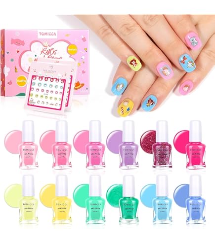 HOWAF 3D Nagelsticker Set – 360+ Süße Designs Für Mädchen & Kindergeburtstage