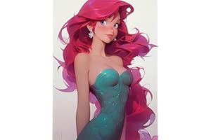 bayidun 5D DIY Diamond Art Painting Set, Full Drill, Vibrant Crystal Craft Embroidery, Numbered Cross Stitch Pictures for Kids & Adults, Unique Home Wall Decor and Gifts (Princess 3)