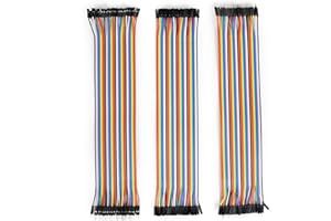 Jumper Wires,Yakomon 120pcs Dupont Wire Breadboard Jumper Wires Female to Female/Male to Female/Male to Male,Multicolored Jumper Cables Kit for DIY (3 * 30cm MF/MM/FF)