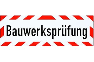 ‎LOHOFOL Magnetschild Bauwerksprüfung | Schild magnetisch | mehrere Größen lieferbar (45 x 15 cm)