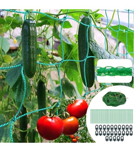 GardenGloss Jute Ranknet Duurzaam 100% Biologisch Afbreekbaar Met Grote Maaswijdte Voor Komkommers Tomaten En Andere Groenteplanten Rankhulp Klimplanten 2m X 5m 1607184652