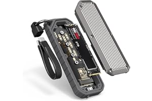 GEWOKLIY M.2 NVMe SSD-Gehäuse, USB 3.2 10 Gbit/s NVMe Gehäuse PCIe M.2 auf USB C Adapter, SSD externes Gehäuse unterstützt M.2 M Key & B+M Key Size 2280/2260/2242/2230