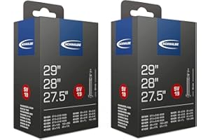 Schwalbe Unisex-Adult SV19 Fahrradschläuche, Schwarz, 29'', 28'' 27.5'' x 2er pack