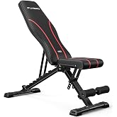 FLYBIRD Banco de pesas ajustable, capacidad de carga de 300 kg, banco multifuncional profesional para entrenamiento en casa,