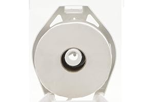 FULCARE (Pack of 6) Recycled Mini/Midi Jumbo Toilet Paper Rolls for Industrial Dispensers in Washrooms, 250 Meter Roll Length, 2 1/4 Inch Core, White