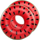 X2 Watermelon Float 75 cm or Inflatable Watermelon. Inflatable and resistant design offers fun for adults at the beach or swi