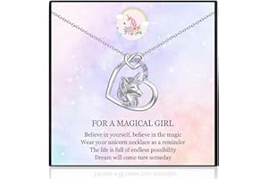 EPIRORA Unicorn Gifts for Girls, Lovely Unicorn Pendant Necklace for Daughter Granddaughter Niece, Unicorn Jewellery birthday Christmas Presents for Teenage Girls