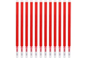 MXYVRIX Confezione da 12 ricariche blu cancellabili 0,7 mm per penne Pilot Fixion, inchiostro termosensibile, scrittura liscia da 400 m, punta di qualità giapponese, per scrittura quotidiana e (rosso, 0.7mm)