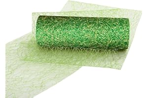 ARVOV Tischläufer Rolle, Tischläufer Weihnachten Papierrolle, Tischband Gold und Silber, Tischläufer Hochzeit, Vlies Tischläufer für Party Weihnachten Hochzeit DEK (Grün, 15 x 900 cm)