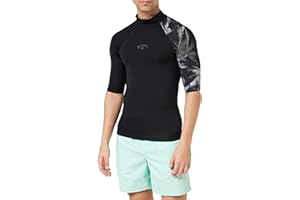 BILLABONG Men's Contrast Allover Ss Rash Guard Set (Pack of 1)