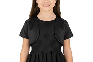 BlackButterfly Enfants Satin Manche Courte Boléro Filles