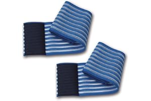 JPHYLL 2 blaue Universal-Elastikbänder mit Klettverschluss, Länge 60 cm, für Ionophorese-Elektrostimulation.