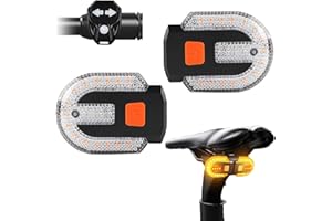 REGAPOG Clignotant trotinette Electrique – Clignotant Velo – Feu Arriere Velo avec Télécommande sans Fil, Rechargeable USB, Étanche IPX6 – 5 Modes d’Éclairage pour Cyclistes et Utilisateurs de Trottinettes