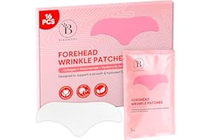 BLOOMORA Forehead Wrinkle Patches Overnight for Fine Lines & Hydration, Smoothing Anti Wrinkle Patches with Hyaluronic Acid, Peptides & Collagen, Hydrogel Anti Wrinkle Skincare for Men & Women (16pcs)