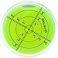Universal Aluminium Precision Round Precision Spirit Level, High Precision Circular Magnetic Magnet Horizontal Bubble Cardan Level Horizontal Bubble for Tripod and Measuring Instrument.(60 * 12mm)