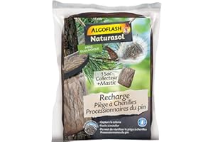 ALGOFLASH NATURASOL Recharge pour Piège à Chenilles Processionnaires du Pin, Fabriqué en France, BIOPIPINR