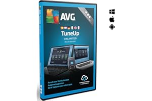 DEISATECH AVG TuneUp Unlimited 2025 - Supprime les Fichiers Indésirables et Accélère votre Système | 10 appareil | 1 An | PC/Mac