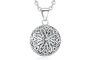 EUDORA Harmony Ball Llamador de Angeles Embarazada Vintage Bisuteria Collares de Mujer, Vintage Colgantes de Mujer Primer Embarazo Mamá Regalos Originales para Mujer Madre, 76,2cm + 114,3cm