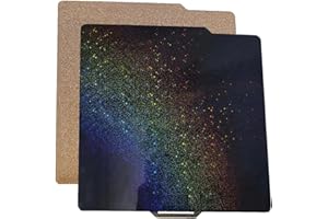 HysiPrui 3D Stampante Doppio Sided Textured Surface PEI e Liscio PEY Sheet Build Plate - Tappetino flessibile in acciaio a molle riscaldato per Bambu Lab X1, Lab P1P, Lab P1S 257.5x257.5mm