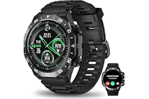 HOIFA Smartwatch Uomo Donna, 1.39" HD Orologio Smartwatch Uomo con Chiamate, Orologio Intelligente Fitness con 112+Sports, 24H Cardiofrequenzimetro/Sonno, IP68 Impermeabile Smart Watch per Android iOS,Nero