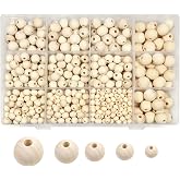 150 Stück Unlackierte Holzperlen 18 Mm Mit Juteseil – Bastelset Für Schmuck, Girlanden & DIY