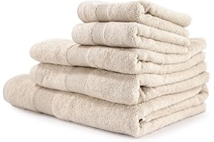 ineepor Zucchi Set Asciugamano 5 Pezzi Home Fashion Variante Beige + tavoletta Profumo Biancheria per armadi by biancocasa