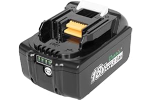 BATTIZ Batería de 18 V 3000 mAh Compatible con BL1820 BL1830 BL1840 BL1850 BL1860 con indicador LED, DC18RC DC18RD DC18SF Cargador rápido