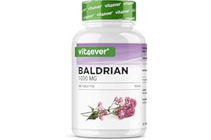 ‎VIT4EVER Baldrian - 500 Tabletten - 1000 mg pro Tagesportion (Valeriana officinalis) - Echte Baldrianwurzel - Über 8 Monate Reichweite - Ohne unnötige Zusätze, hochdosiert, vegan