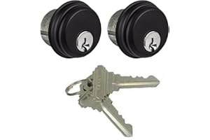 McAvory Commercial Storefront Door Lock Mortise Cylinders fits Adams Rite Kawneer Vistawall Deadbolt, in Duronotic (2-Pack, Matching Keys)