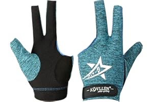KONLLEN Billiard Gloves Professional Breathable and Comfortable Billiards Match Gloves Non-Slip Adjustable Suitable Snooker Nine-Ball 3 Cushion Carom Pool Billiard Accessories Lycra Material