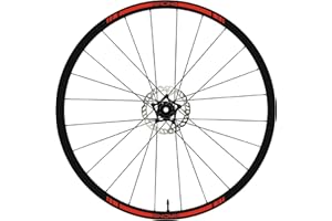 DualColorStampe Autocollants pour jantes de vélo 26" - 27,5" - 28-29" Pouces Roue de Vélo VTT Stickers Jantes VTT Accessoires VTT B0042 (27,5" Pouces, Rouge Fluorescent)