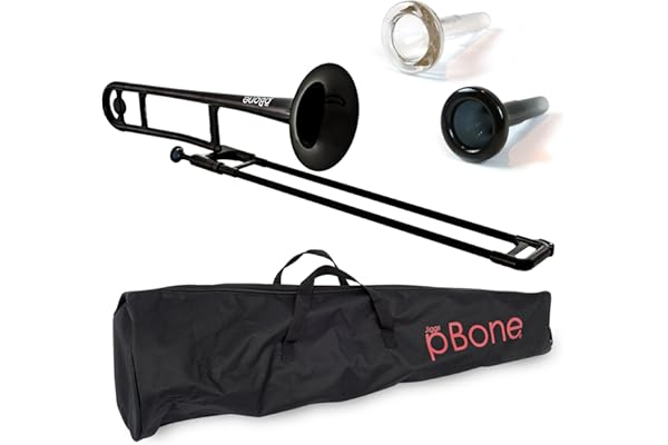 pBone 700645 Trombone avec Embouchure et Housse, Noir