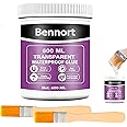 Bennort Transparent Waterproof Glue 600g with Brush,Crack Seal Glue For Seepage Roof Leakage, Wall Tile, Bathroom,Window, Anti-Leakage Protection Sealant Agent, water leakage solution