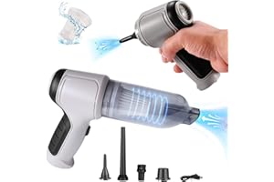 Judavry 12000Pa Mini Aspirateur à Main sans Fil, Puissant Aspirateur Portatif, 4 en 1 Aspirateur Voiture, USB-C Rechargeable, Légère, avec Filtre Lavable pour Maison Voiture Animal Domestique