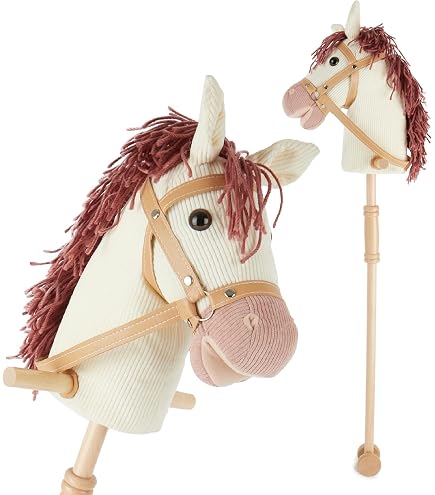 Bigjigs Toys Caballo de palo estampado :: Monkey Mum Bigjigs Toys Caballo de palo estampado :: Monkey Mum