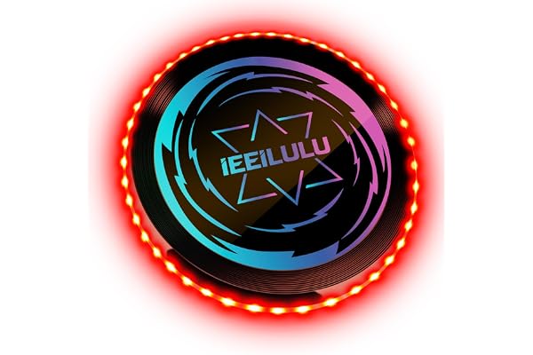IEEILULU Disque Volant Lumineux, Ultimate Frisbee, Frisbee Lumineux avec 49 Lumières LED, Réutilisable, LED Disque Volant Compétition Funsport pour Adultes Enfants Plage Pelouse Extérieur
