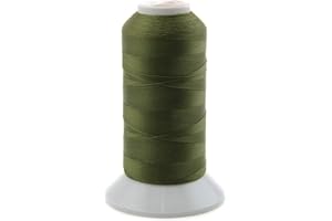NTS Nähtechnik 1000m professionelles Nähgarn, Ledergarn 40 N, Farbauswahl, Filament Garn für Leder (Olivgrün)