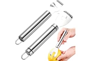quyueug Ensemble de Deux Zesteur, Zesteur à Citron en Acier Inoxydable- Utilisé pour Râper Le Zeste de Citron, Râper Le Fromage et Ouvrir Les Fruits, il est Léger et Polyvalent.