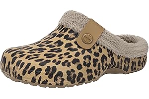 ChayChax Femme Hiver Sabots Fourrées Homme Pantoufles Chaud Peluche Chaussons Maison Imperméables Chaussures de Jardin Intérieur et Extérieur