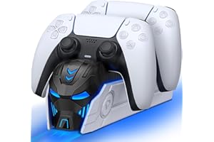 ALEEMTRY PS5 Controller Ladestation, PS5 Zubehör mit Cooles Aussehen für DualSense PS5 Controller, Ladestation für PlayStation 5/Edge Controller-Taschen