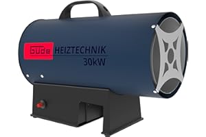 Güde GH 18-0 Souffleur de chauffage au gaz sans fil - 30 kW - Brûleur en acier inoxydable - Allumage piézoélectrique - Réducteur de pression - Sans batterie ni chargeur - Bleu - Classe énergétique A