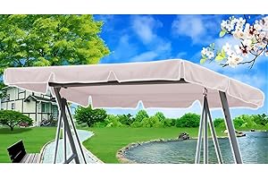 YYJAILZQ Hollywood Swing Roof Cover 210 x 145 cm, Replacement Roof, Hollywood Swing Roof, Sun Canopy for Hollywood Swing, Waterproof (White)