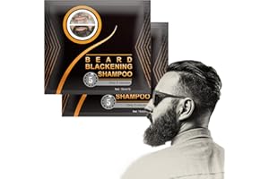 HURRISE Shampoo Per Capelli Da Barba Nero, 20 Pezzi Di Colore Nero Naturale Per Capelli E Barba Shampoo Tintura Con Guanti Per Uomo E Donna Tintura Annerimento Per Barba in Soli 5 Minuti (20 Pz/15ml)