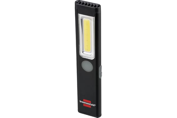 Brennenstuhl Lampe de poche LED PL 200 AC/LED avec LED COB (200 lm, câble de charge USB C, durée d'éclairage jusqu'à 12 h, lampe d'inspection COB avec aimant et clip)