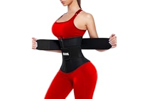 ANGOOL Women's Waist Trainer Belt with Zipper Neoprene Hot Sweat Corset for Weight Loss