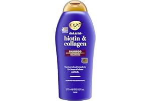 OGX Biotin and Collagen Volumising Hair Shampoo, Thick and Full, with Vitamin B7 Biotin, and Collagen, for Fine Hair, Sulfate Free Surfactants, 577ml (Packaging may vary)